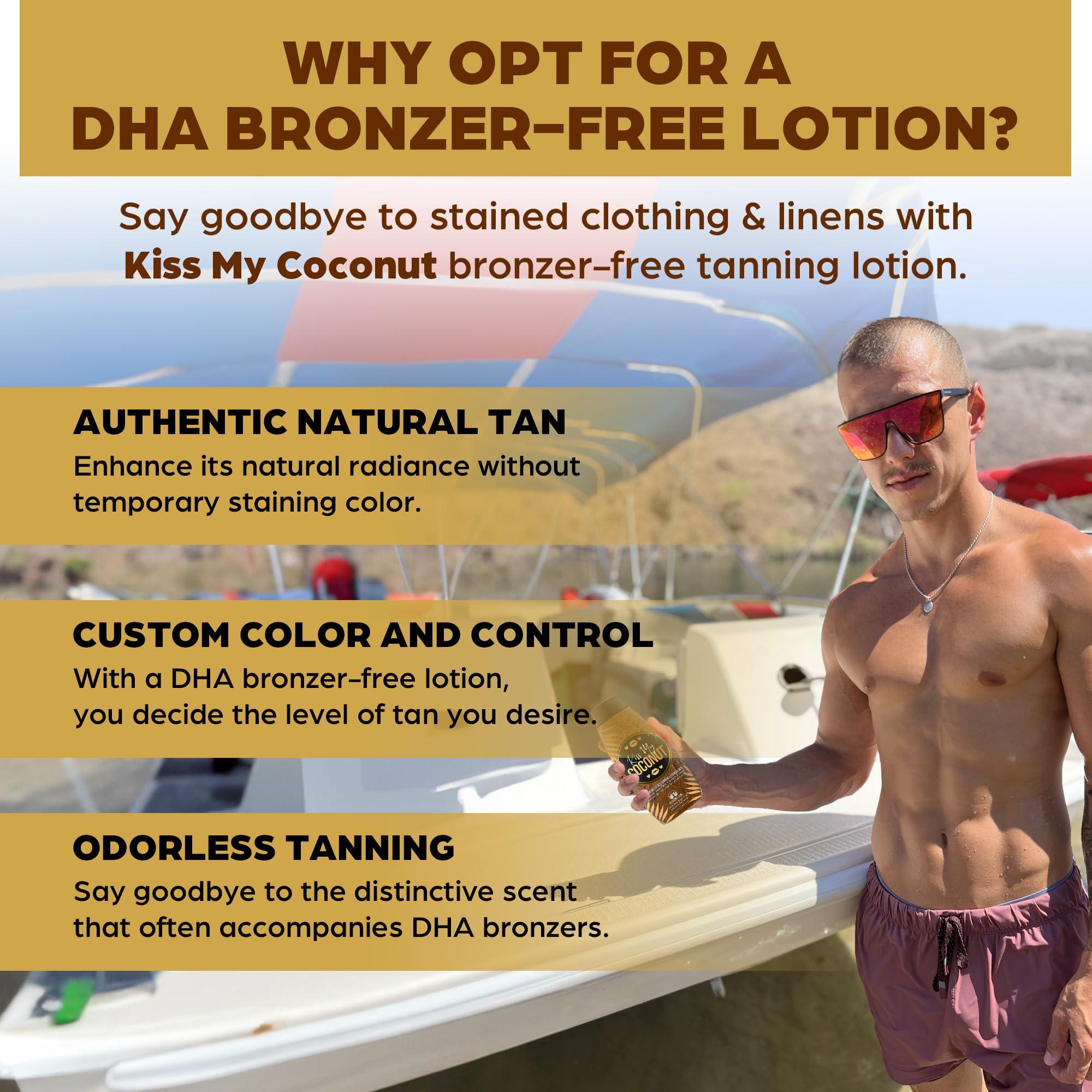 Elegant Sun Kiss My Coconut - Tanning Bed Lotion, Skin Softening Golden Tan Intensifier with Coconut Milk & Cocoa Butter, No Bronzer, Unisex Hydrating Indoor/Outdoor Accelerator by Elegant Sun