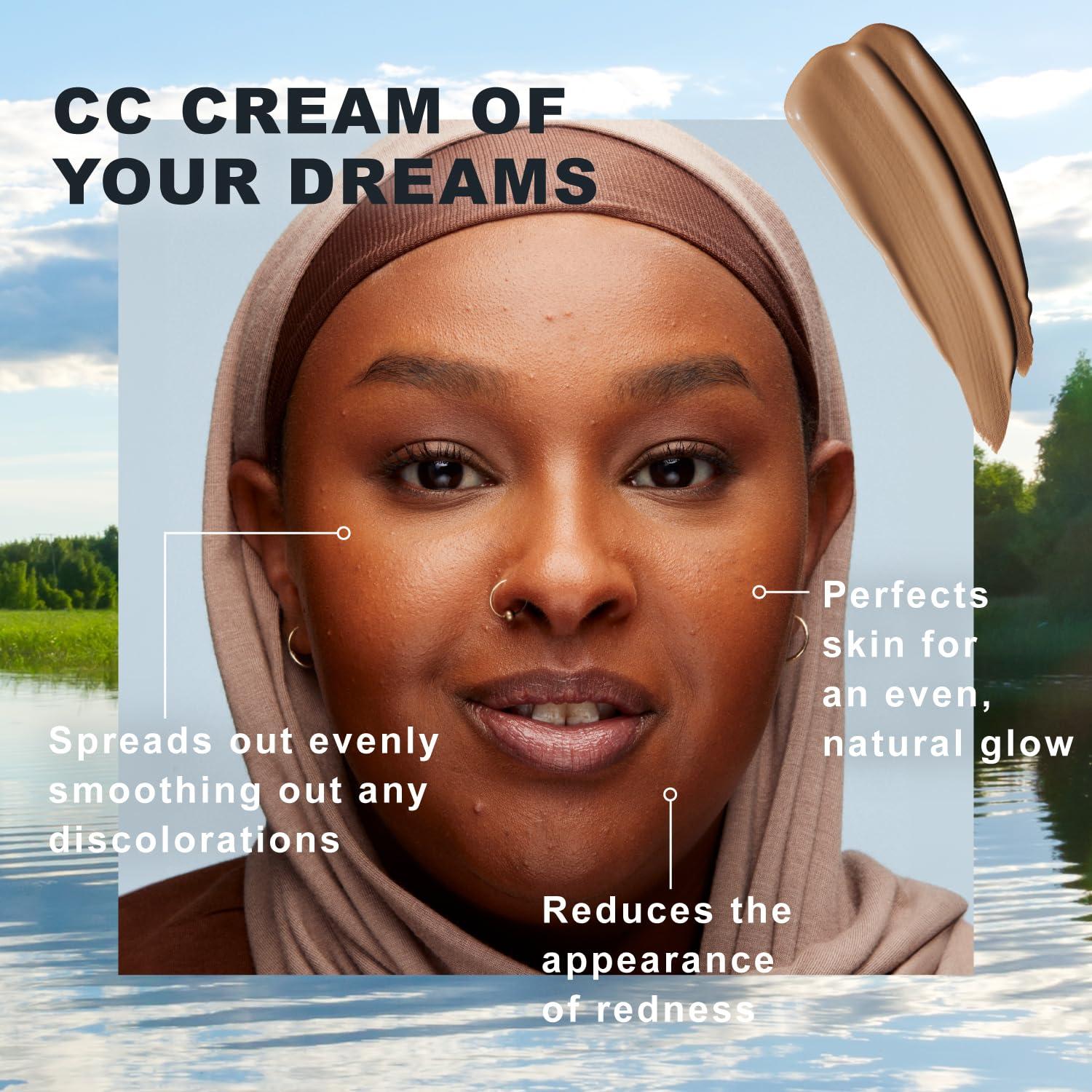 Lumene Lumene Color Correcting CC Cream - Lightweight Foundation with Medium Coverage - Redness Reducing Face Makeup for a Glowing Complexion - Vegan Formula + Suitable for All Skin Types - Deep (1 fl oz)