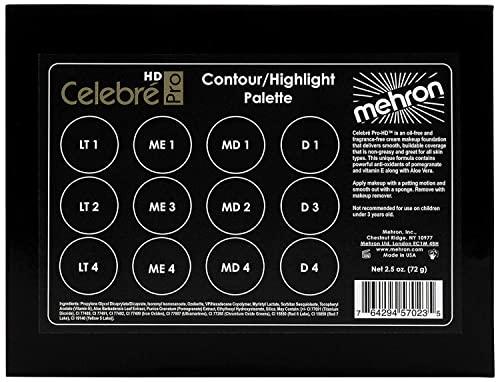 Mehron Mehron Makeup Celebre Pro-HD Cream Contour & Highlight Palette (12 Colors)