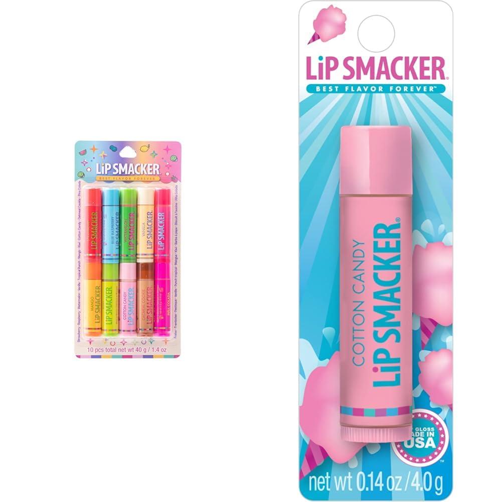 Lip Smacker Lip Smacker Original & Best 10 Pack with Cotton Candy Lip Balm