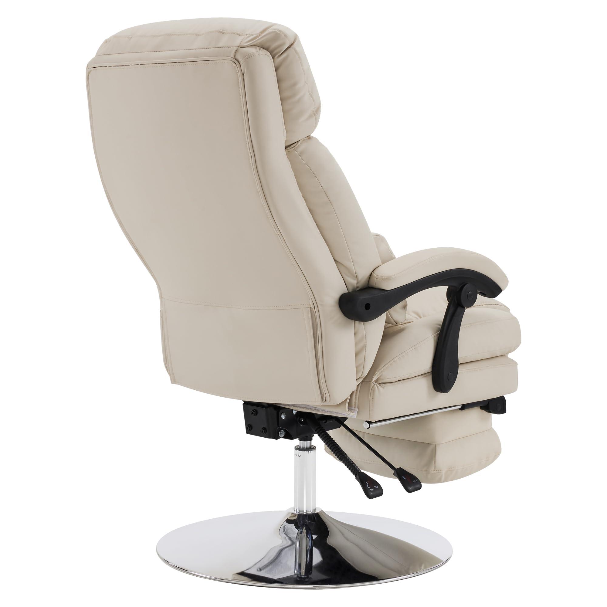 BarberPub BarberPub Pedicure Chair, 360 Rotating Lifting Facial Beauty Spa Chair,Adjustable Tattoo Salon Spa Esthetician Beauty Equipment 3571 (Faux Leather, Beige)