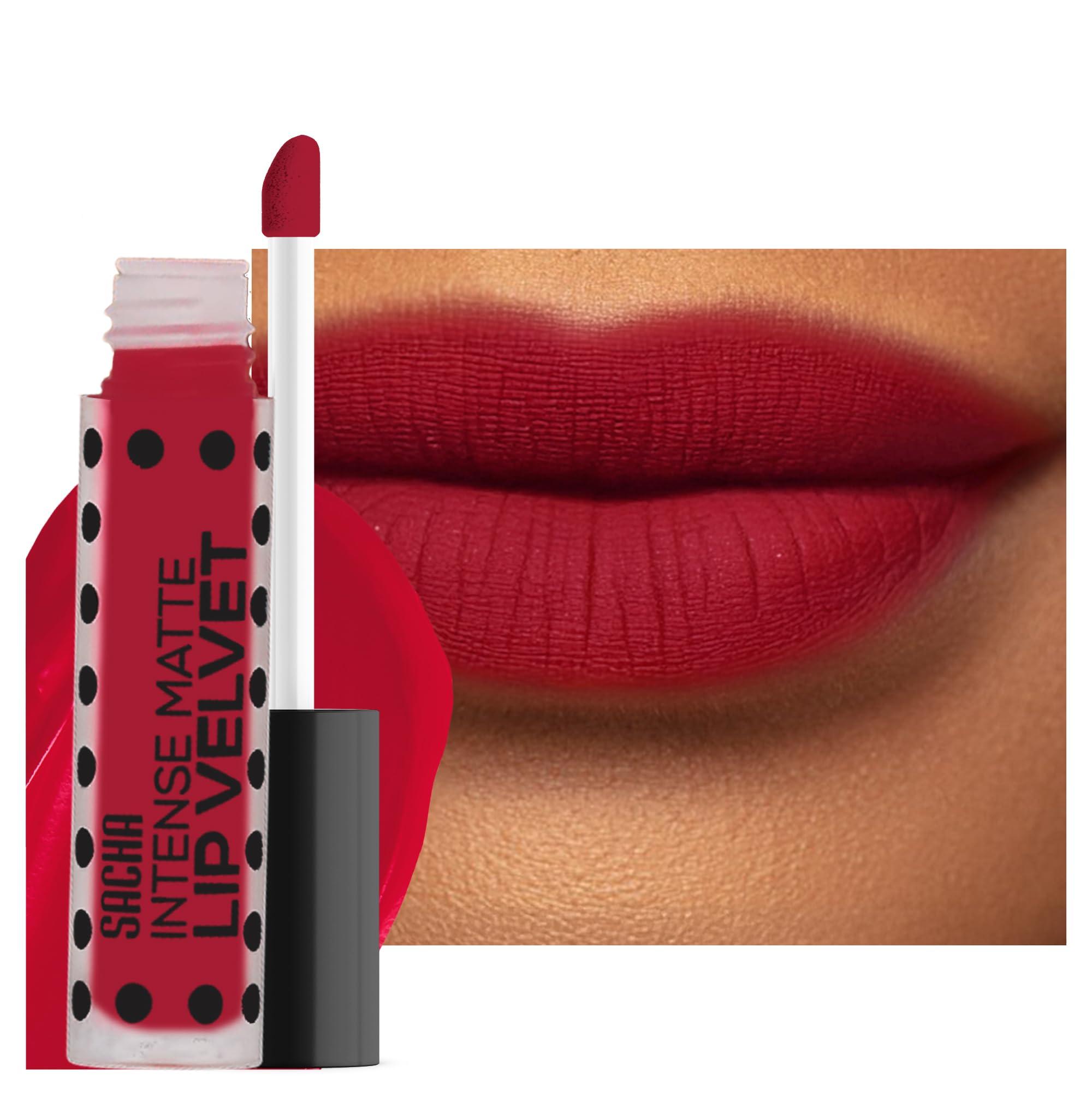 Sacha Cosmetics Intense Matte Lip Velvet by Sacha Cosmetics, Long Lasting Liquid Lipstick Lip Color Makeup, Best Lip Stain Tint Stick, 0.20 oz,5.0 g, Hello Boys!