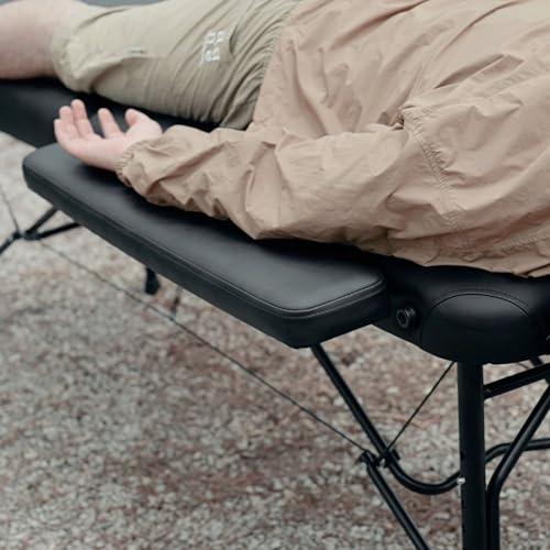 DR.LOMILOMI DR.LOMILOMI Massage Table Foldable Side Arm Extenders with Carry Case for Halia 302 Mobile Massage Table, Adds 10.5 to Table Width (A Set of 2) (Black)