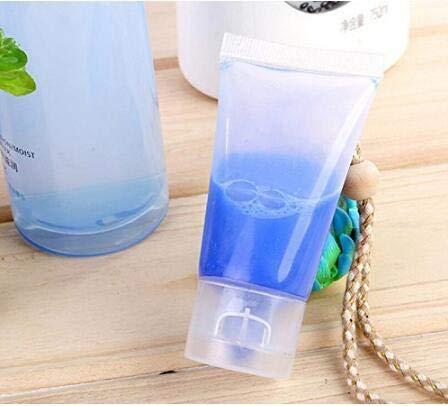 ericotry 20PCS Clear Empty Refillable Plastic Soft Tubes Cosmetic Sample Bottles Jars Makeup Travel Containers For Lip Balms Lip Gloss Shampoo Shower Gel Body Lotion (30ml)