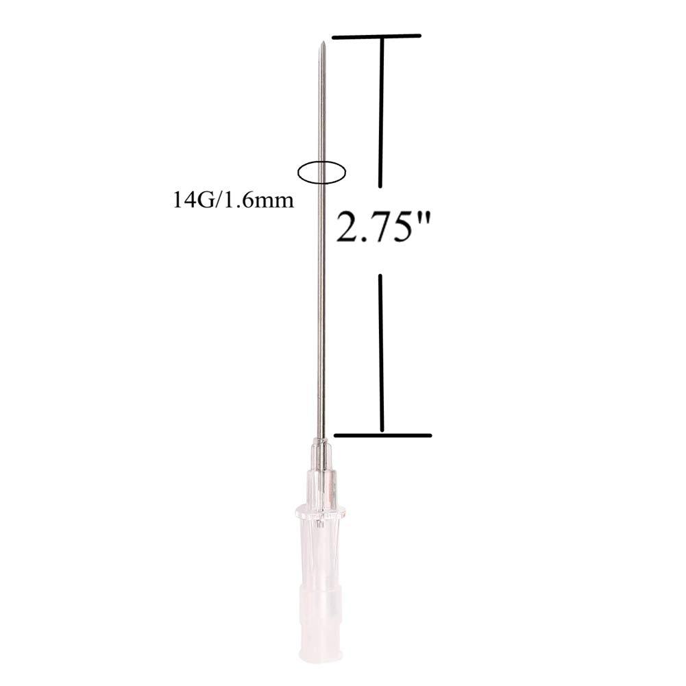 DOWEI DOWEI Ear Nose Piercing, 50pcs 14G Piercing IV Catheter Piercing for IV Start Kits,Body Piercing Tools,Piercing Supplies (14G)