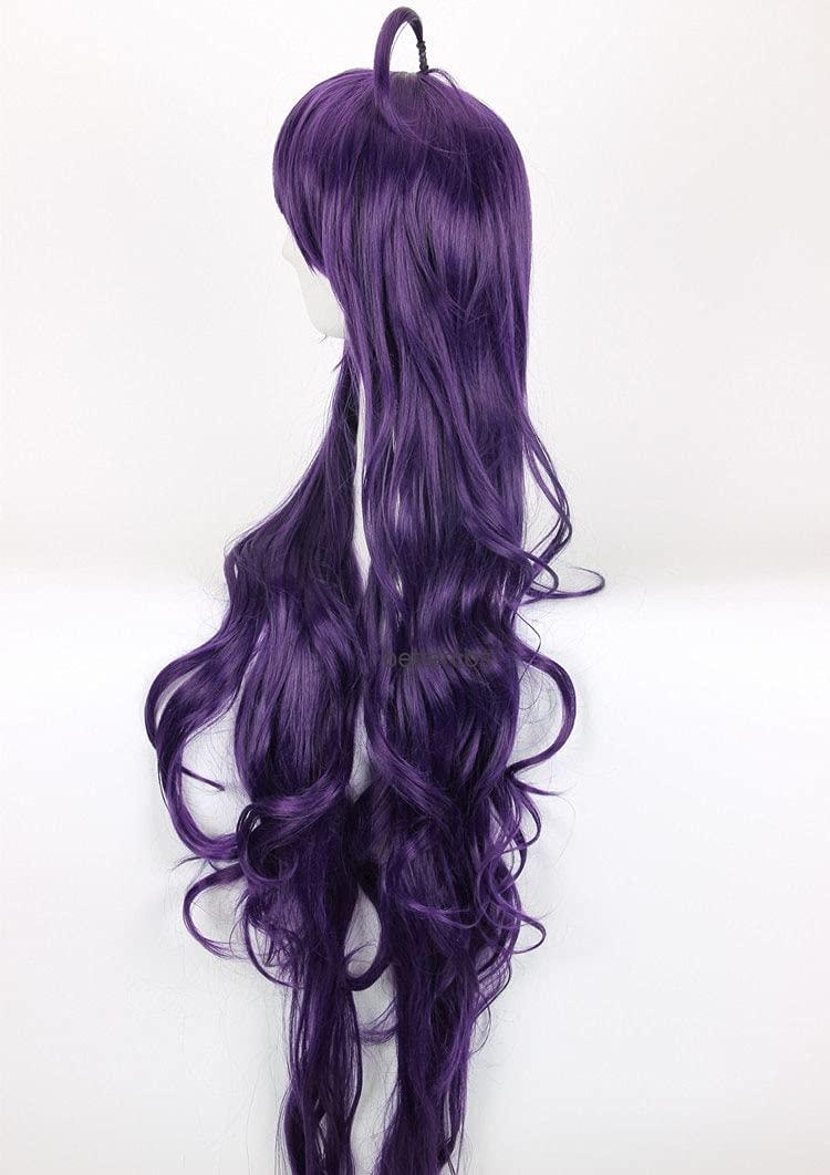 NEVSTPFWD Seraph of The End Asuramaru Purple Long Wavy Curly Cosplay Heat Resistant Synthetic Hair Halloween Carnival Patry + Free Wig Cap
