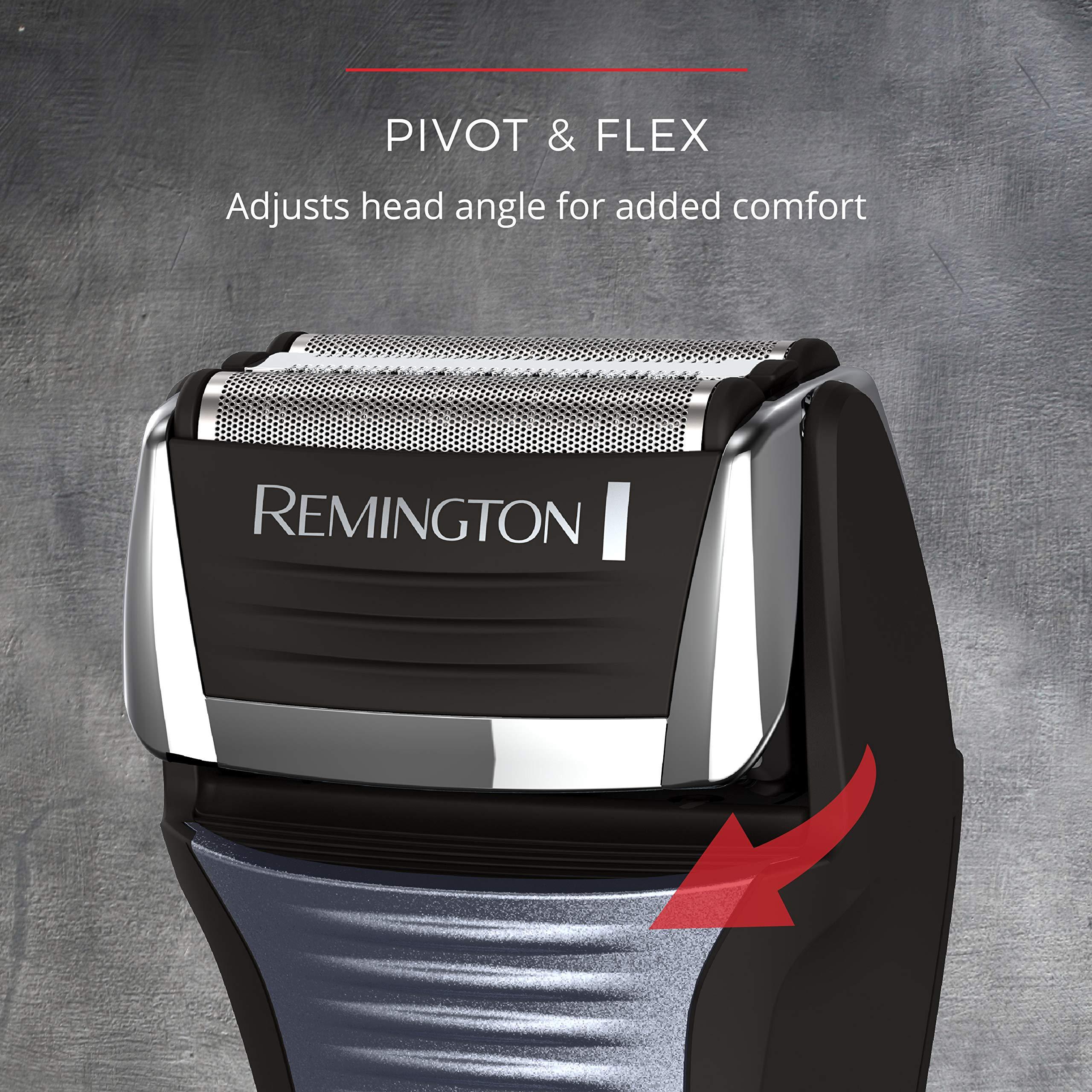 Remington Remington F5 Power Series Foil Shaver, Electric Razor for Men, Cordless Rechargeable with Pop Up Trimmer, Pivot & FlexFoil Technology, Lightweight Handheld Design, Black