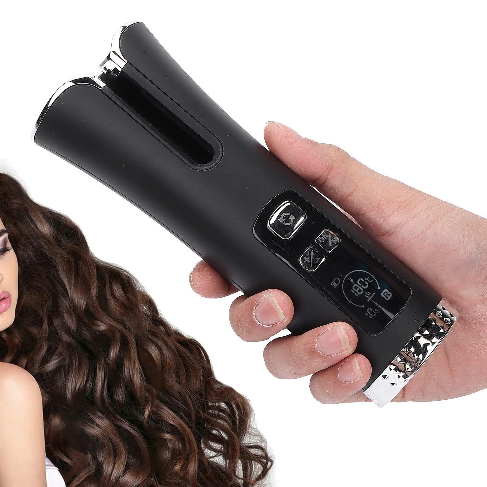 NSXAYIWE Automatic Hair Curler, Automatic Cordless Hair Curler, Rechargeable Intelligent Curling Iron, Curling Iron Automatic Hair Curler Automatic Curler Ideal for on the Go Use