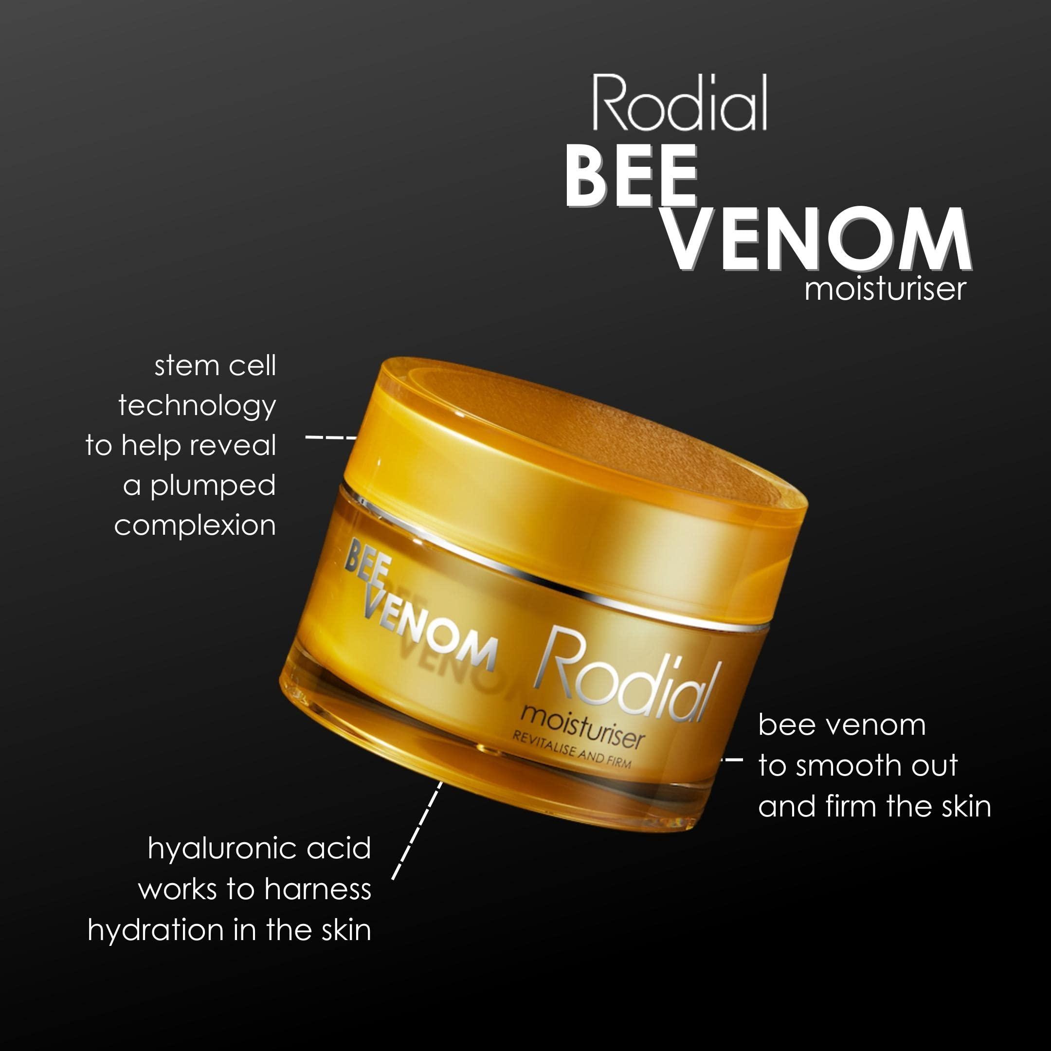 Rodial Rodial Bee Venom Moisturiser Cream 1.7fl.oz - Intense Face Cream to Restore Skin Elasticity and Firmness - Anti-Aging Formula - Juvinity for Collagen Production Boost - Long Lasting Hydration