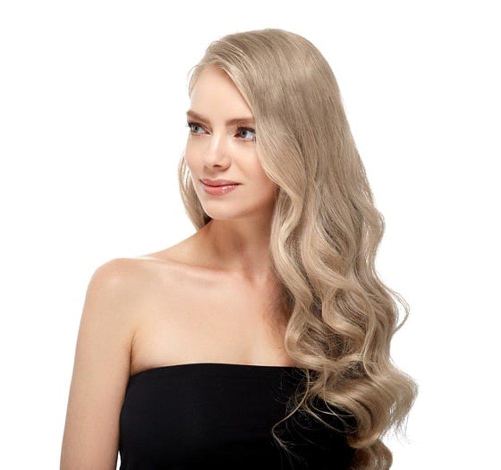 Estelle's Secret Dirty Blonde (18) Clip in Hair Extensions - 100% Remy Human Hair by Estelle's Secret, 22" Straight - 260g
