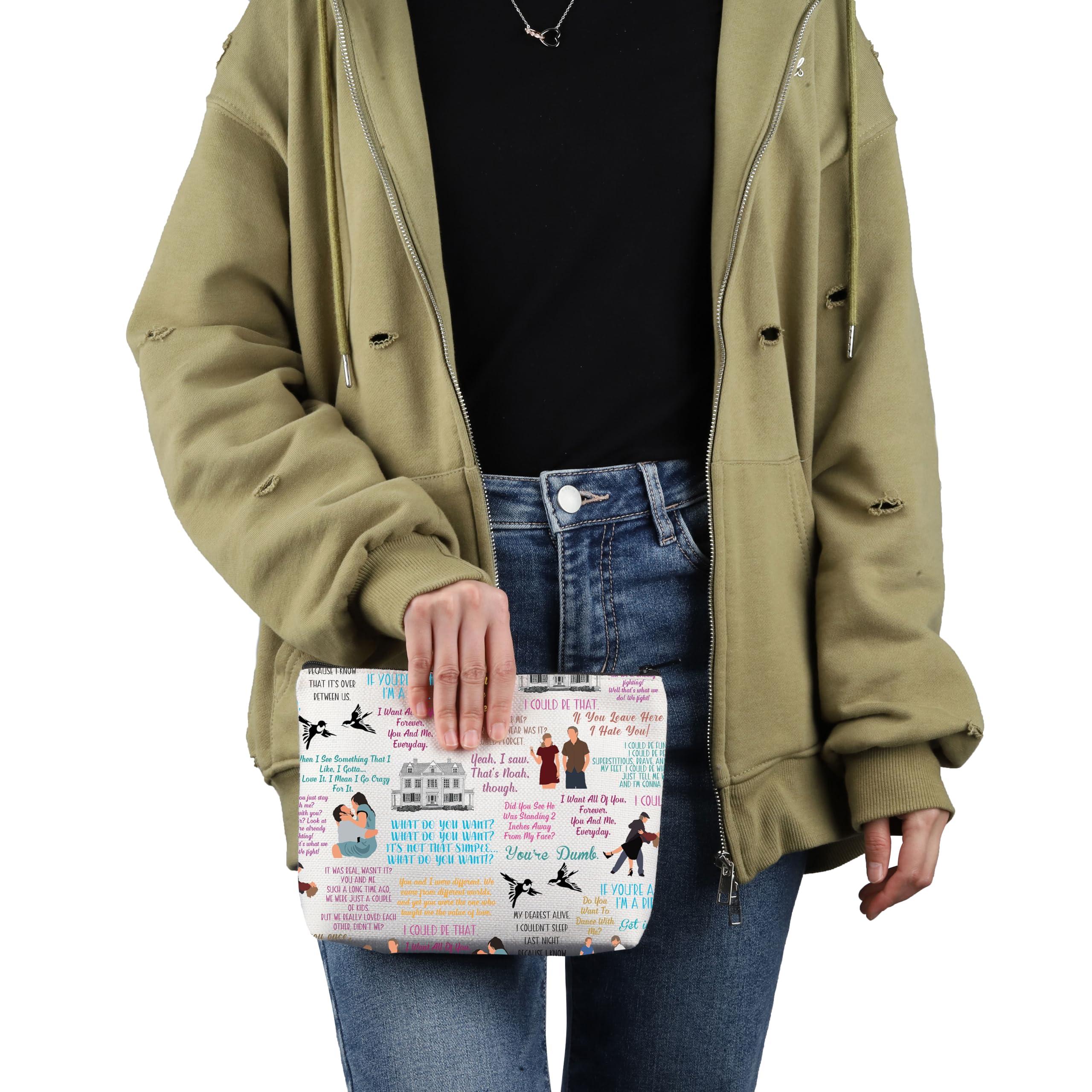 VAMSII VAMSII Romance Movie Inspired Gift Noah And Allie Makeup Bag If You\'re A Bird I\'m A Bird Cosmetic Bag Movie Merch (Noah And Allie M)