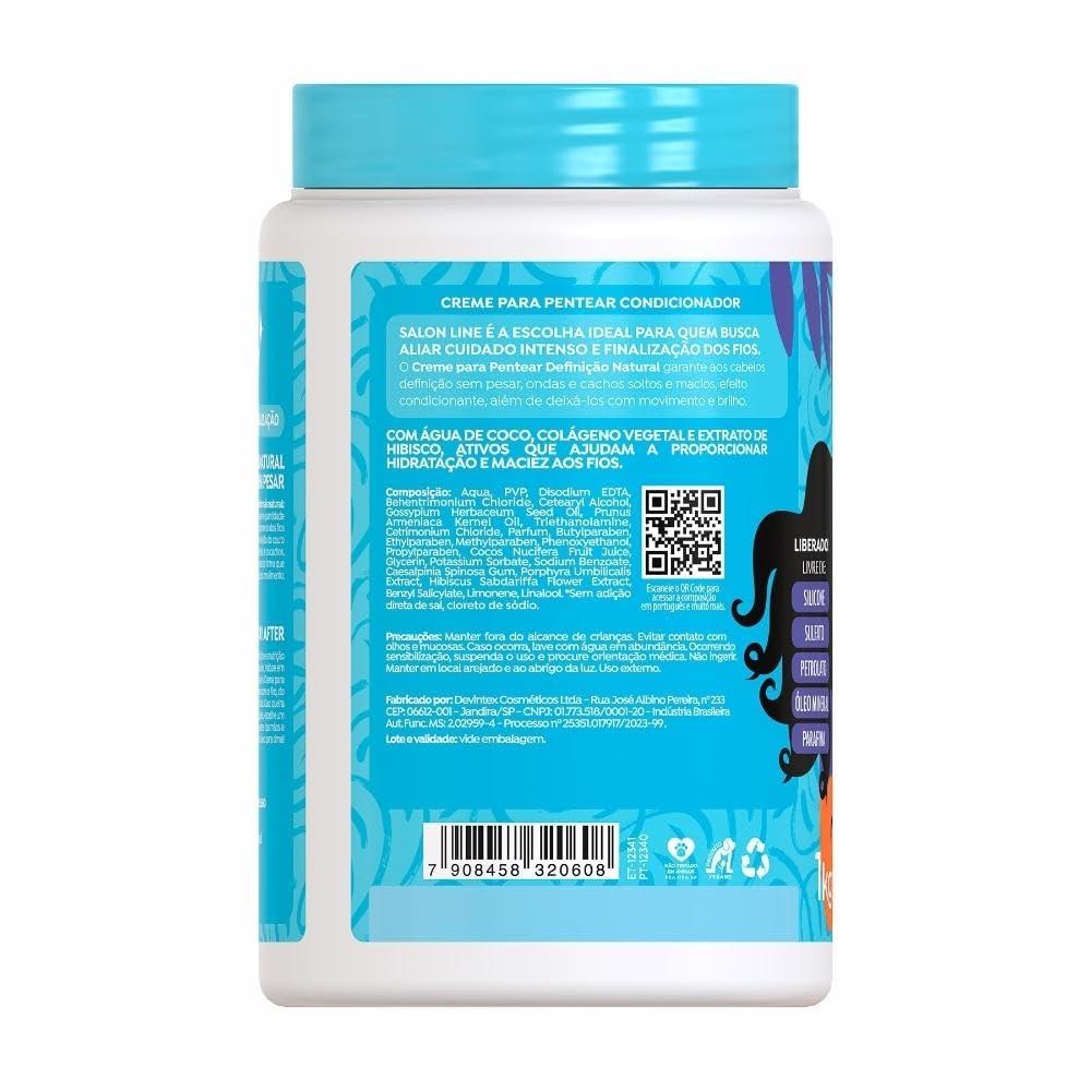 Salon Line Salon Line - Linha Creme para Pentear - Definicao Natural 1000 Gr - (Combing Cream - Natural Definition Net 35.27 Oz)