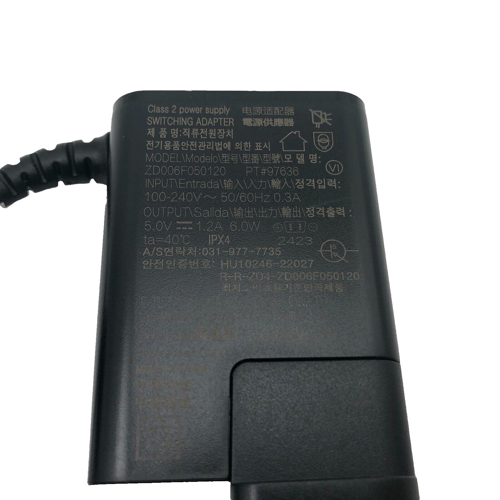 Wall Replacement L Shaped 90 Degree Charger Power Adapter Cable Cord for Wahl All in One Stainless Steel Lithium Ion Beard Trimmer 2.0 3.0, 97636, 9818, 9818L, 9864, SS2L, WSS3L