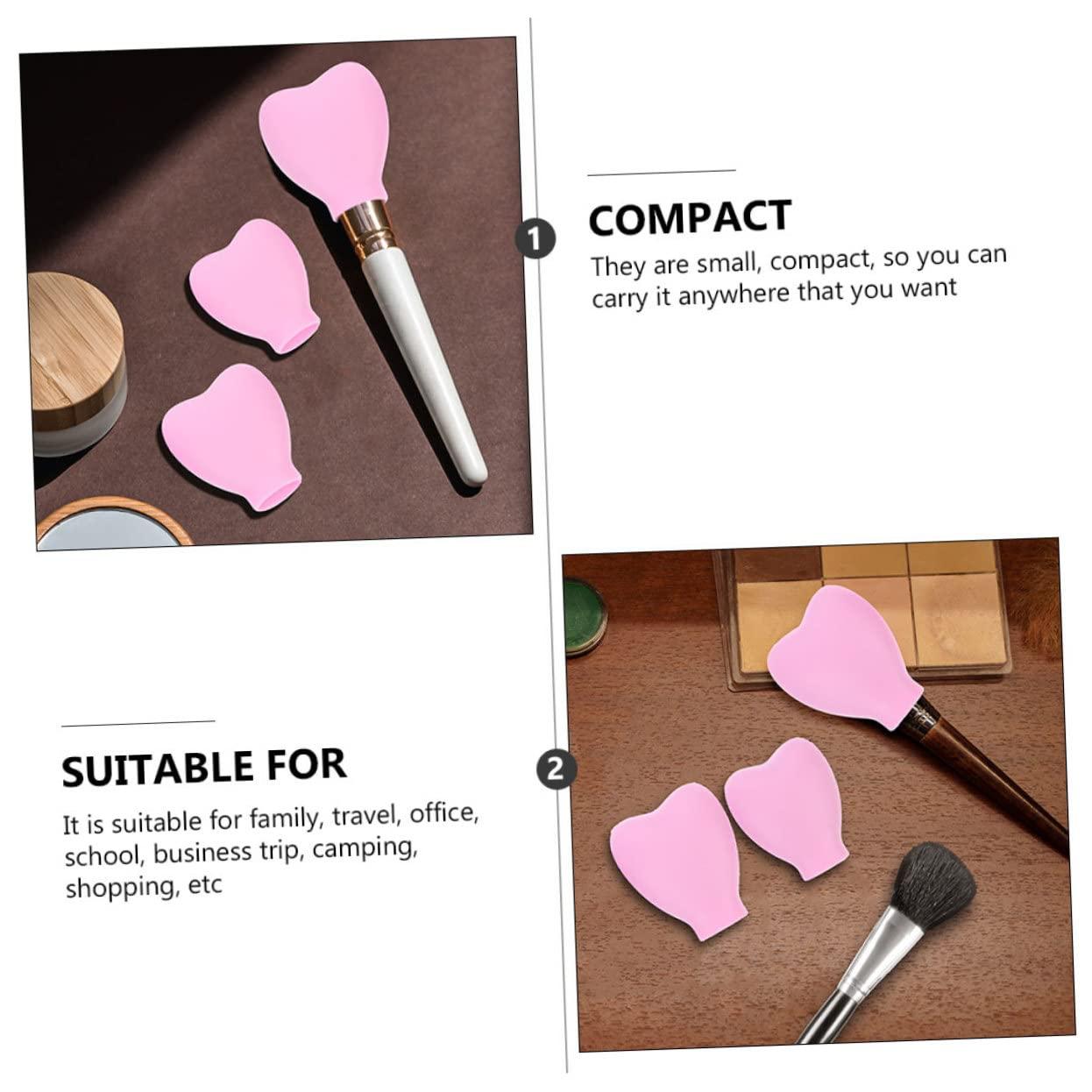 FRCOLOR FRCOLOR 6pcs Makeup Brush Dust Cover Makeup Holder Brush Holder Makeup Brush Storage Cover Brush Coverings Makeup Brush Covers Makeup Brush Lid Brush Head Cover Make up Travel