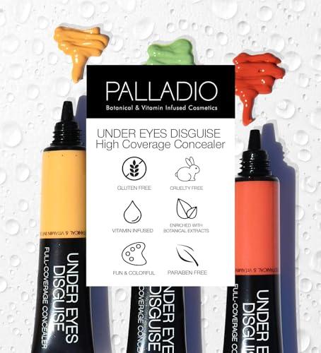 Palladio Palladio Full Coverage Concealer, Under Eyes Disguise, Creamy Face and Eye Concealer, Evens Skin Tone, Conceals Blemishes, Dark Circles and Fine Lines, Use with Concealer Brush, Macchiato