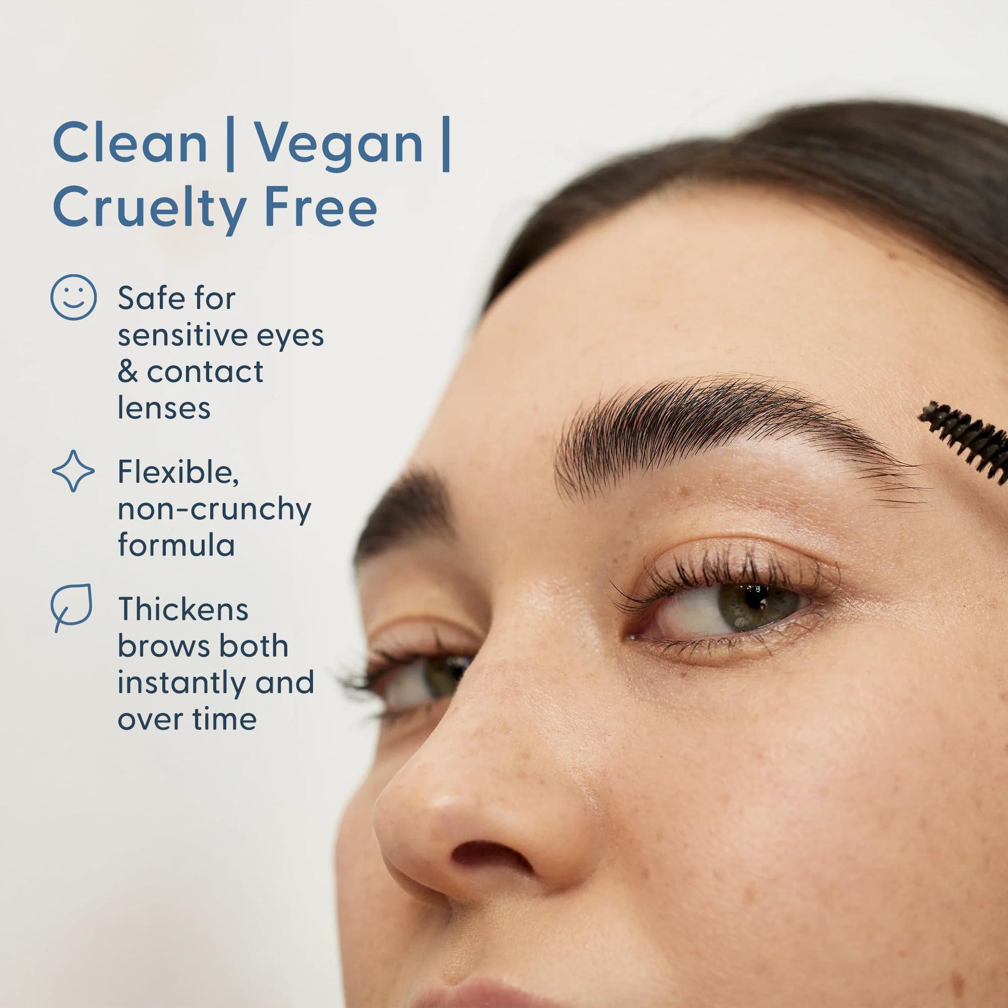 twenty/twenty beauty Full Brows Tinted Eyebrow Gel  Tinted Brow Gel for Fuller Eyebrows - Gentle & Safe for Sensitive Skin & Dry Eyes - Ophthalmologist Developed - Vegan, Cruelty-Free, Clean Ingredients (Brown)