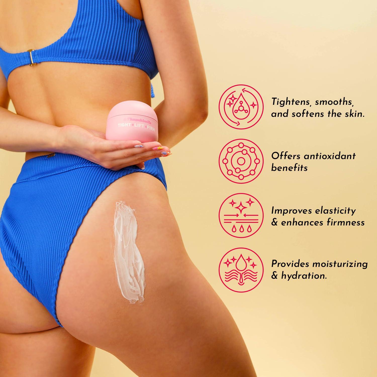 THUMBBUTTS Thumbbutts Booty Firming & Lifting Cream, Bum & Firm Cream for Women, Beauty Bum Cellulite Cream, Butt Firming & Tightening Cream, Firm & Lift Booty Cellulite Butt Mask