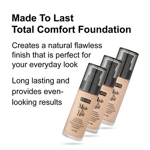 Pupa PUPA Milano Made To Last Extreme Staying Power Total Comfort Foundation - Extreme Hold Fluid Foundation - Long Lasting And Weather Resistant - Medium To High Coverage - Natural Beige - 1.01 Oz