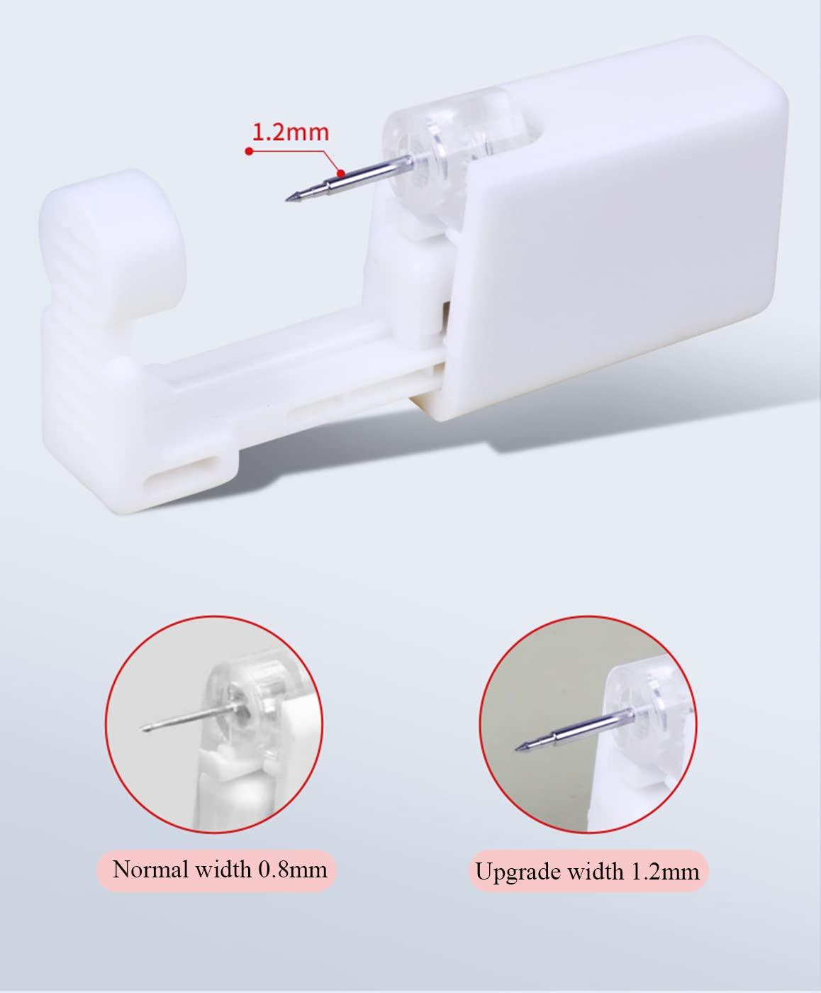 Orglace Ear Piercing Kits,Body Piercing Kits,6 Pack Disposable Self Ear Piercing Gun Tool with 5mm Cubic Zirconia Stud Earrings (White)