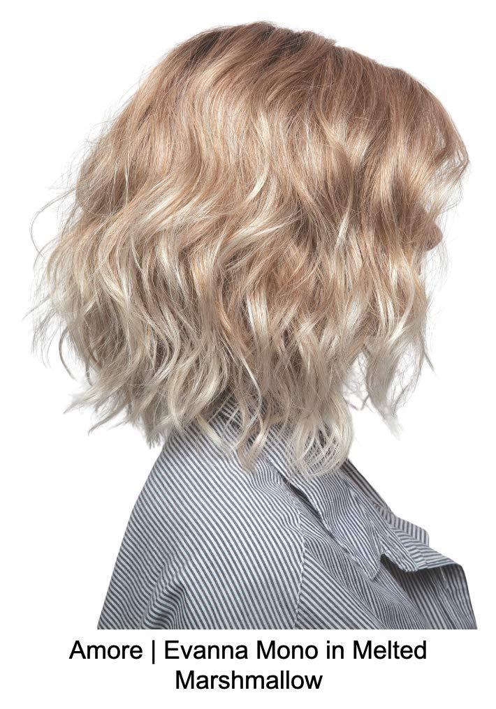 Belle of Hope Belle of Hope EVANNA MONO Lace Front Double Mono Synthetic Wig by Amore, 5PC Bundle: Wig, 4oz Mara Ray Enriched Shampoo, Conditioner, Wide Tooth Comb, and 19 Page Guide (Melted Marshmallow)