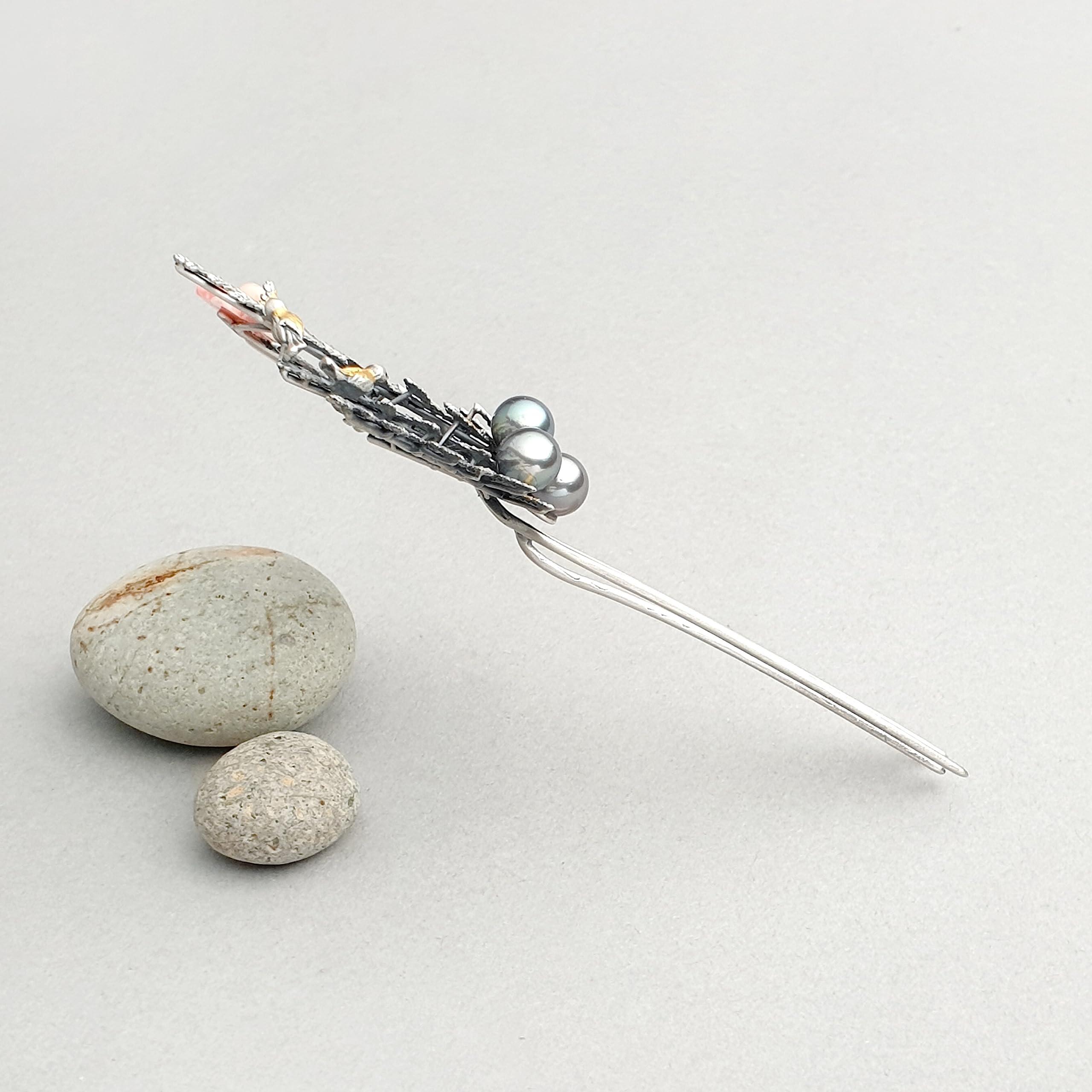 NASCHENKA Naschenka Binyeo Traditional Korean Hanbok Hair Pin Hair Sticks Silver Accessory Wedding Jewelry 1545530