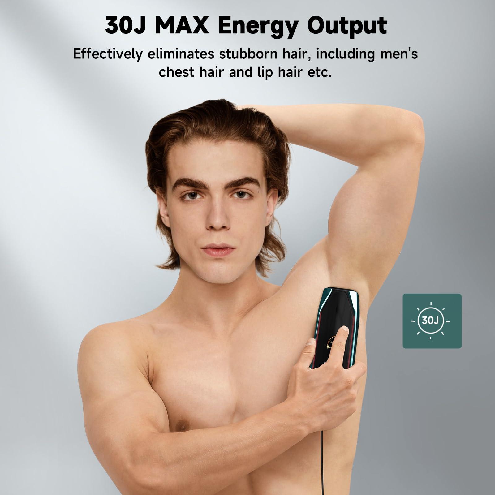 JOVS JOVS Laser Hair Removal, 37F Painless Hair Removal Device with Sapphire Ice-Cooling, 3 in 1 Hair Removal & Skin Rejuvenation for Women and Men, 8 Modes Skin Care for Whole Body, Touch Screen