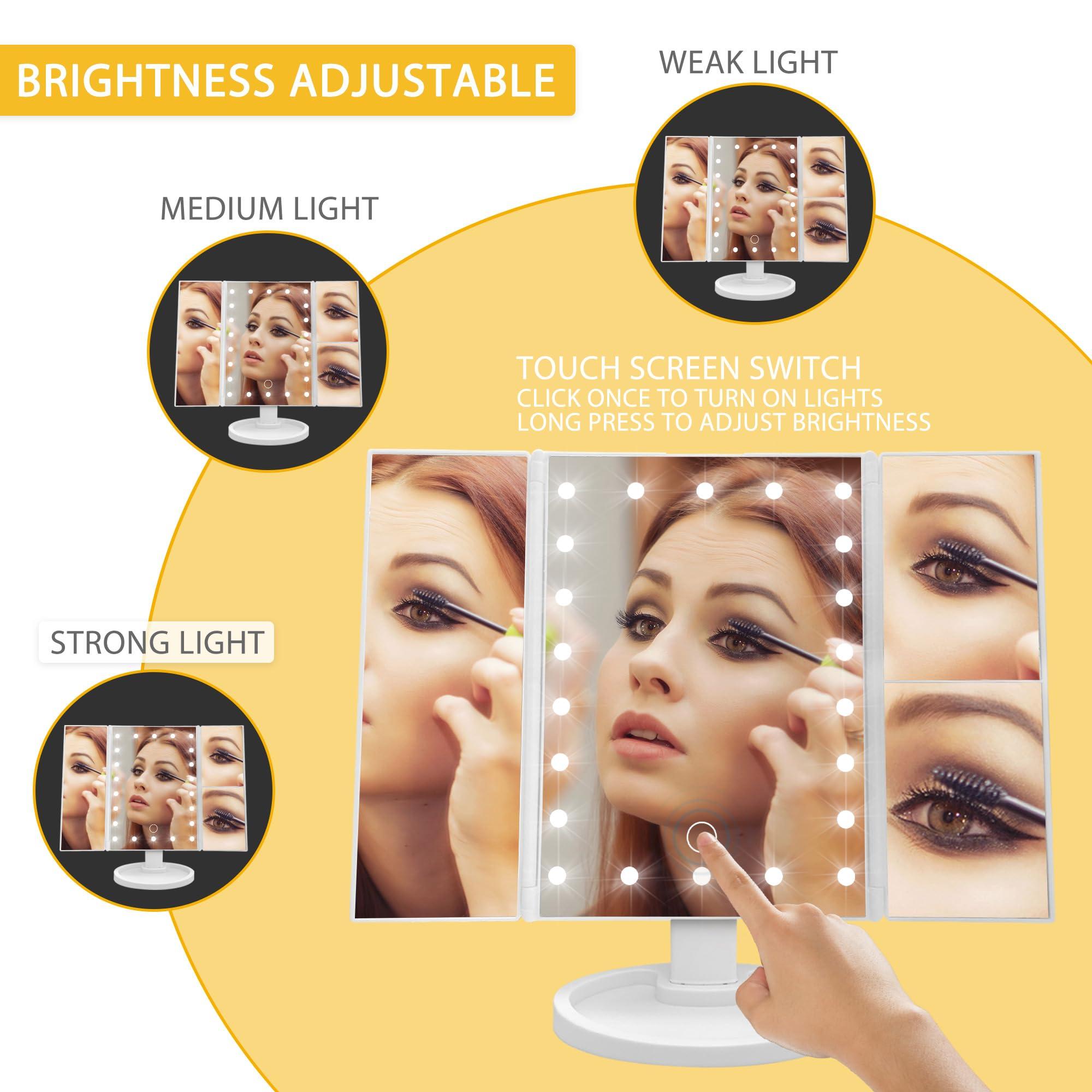 Hexagram Hexagram Sunflower Gifts for Women, Sunflower Birthday Gifts for Girl Lover, Sunflower Makeup Mirror with Lights, Sunflower Flower Butterfly Decor Gifts Mothers Day Christmas