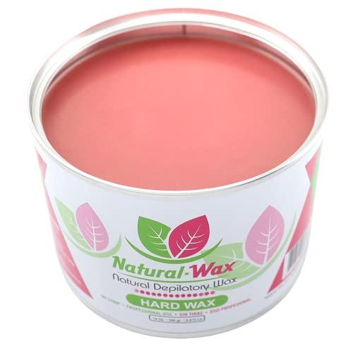 NATURAL-WAX NATURAL DEPILATORY WAX Natural Wax Depilatory Hard Wax - Professional Use 100% Organic Moisturizer - Hair Removal - Ideal for Small Areas and Sensitive Skin (14 oz)