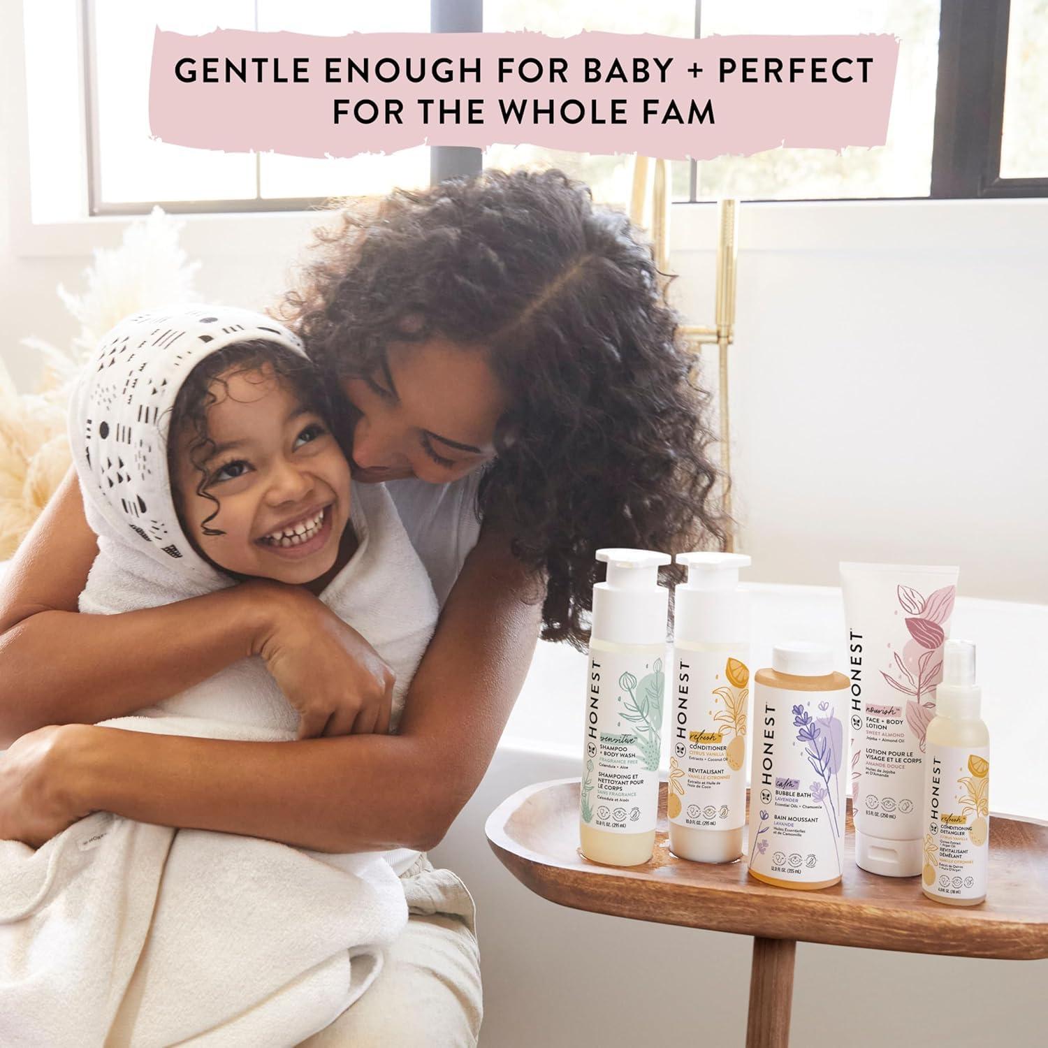 The Honest Company The Honest Company Conditioning Hair Detangler 3-Pack | Leave-in Conditioner + Fortifying Spray | Tear-free, Cruelty-Free, Hypoallergenic | Citrus Vanilla Refresh, 4 fl oz each (pack of 3)