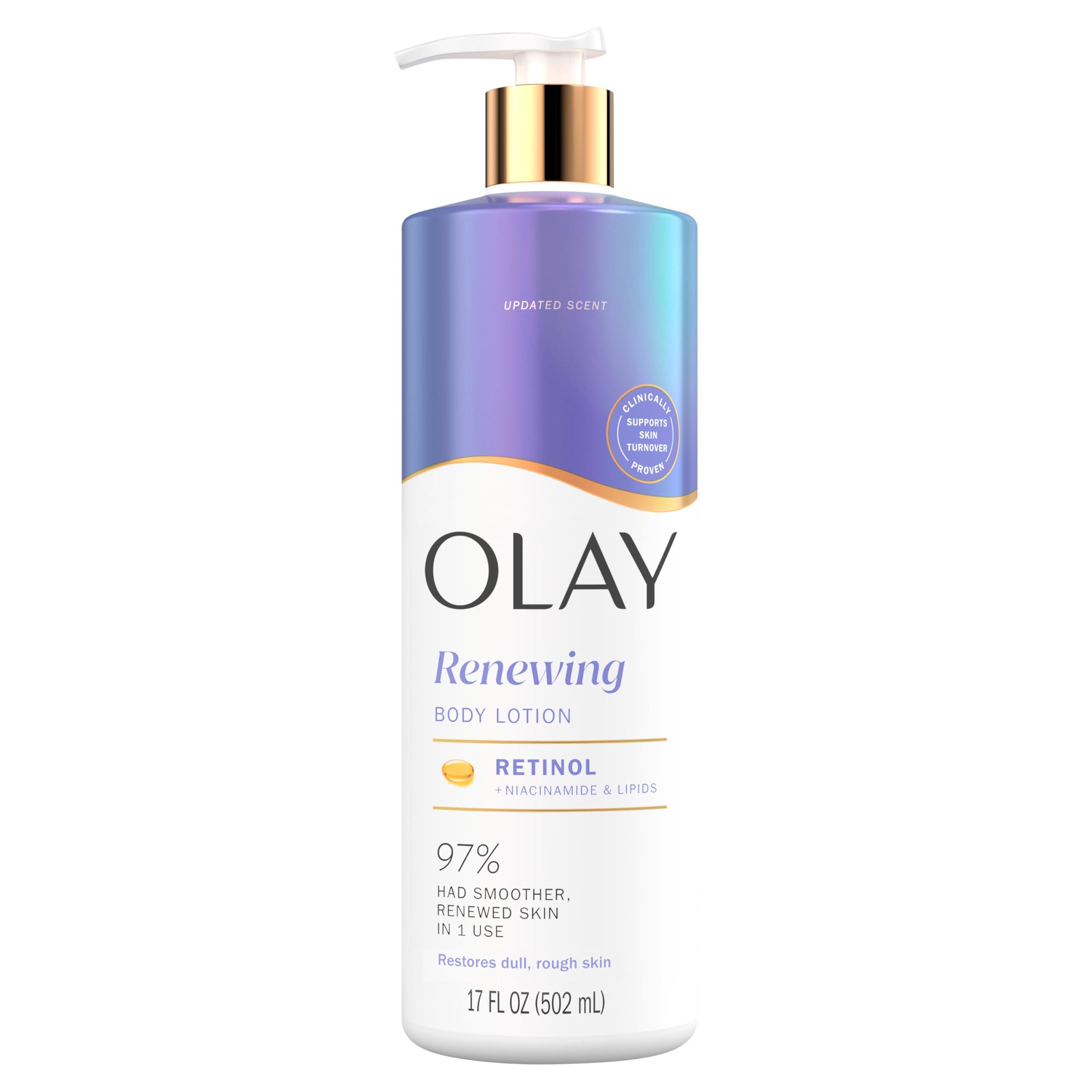 Olay Olay Body Lotion Smoothing for Women with Retinol, 24hr Moisturizing, Vitamin E & Vitamin B3 Complex, Fast Absorbing Formula, 17 fl oz