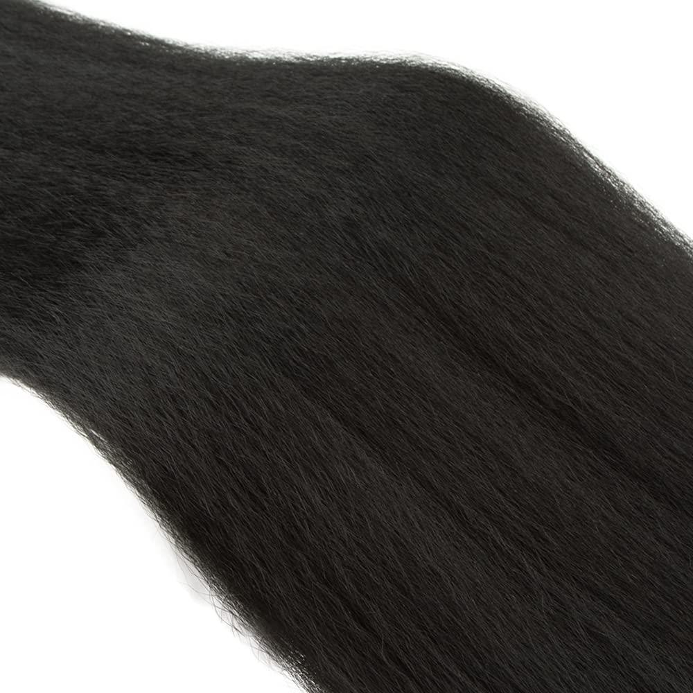 NiegMeag NiegMeag 26 26 26 Inch Yaki Straight Bundles Human Hair Brazilian Kinky Straight Human Hair 3 Bundles Yaki Hair Bundles Virgin Kinky Straight Human Hair Extensions Natural Black 300g