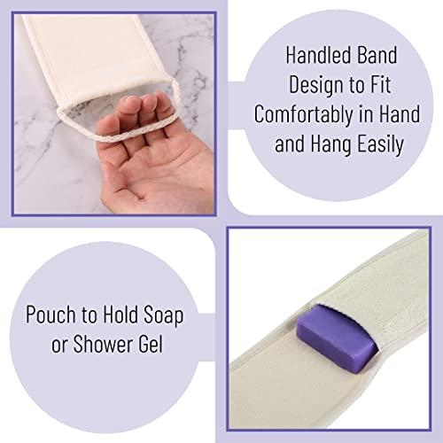 Slick Solutions Slick- Exfoliating Loofah Back Scrubber for Shower, Back Scrubber, Loofah Back Scrubber, Shower Back Scrubber, Back Washer, Back Exfoliator, Exfoliating Back Scrubber, Back Cleaner for Shower