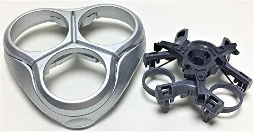 Norelco SmartTouch-XL HQ9100 Shaver Razor Head Holder Cover & Frame Plate For Philips Norelco SmartTouch-XL HQ9100 HQ 9100XL 9100XLCC HQ9140 HQ 9140XL 9140XLCC HQ9150 HQ 9150XL 9150XLCC HQ9160 HQ 9160XL 9160XLCC Beard Silver