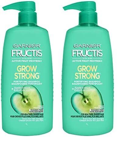 Garnier Garnier Fructis Grow Strong Shampoo, 33.8 Fl Oz, 1 Count (Packaging May Vary) (Pack of 2)