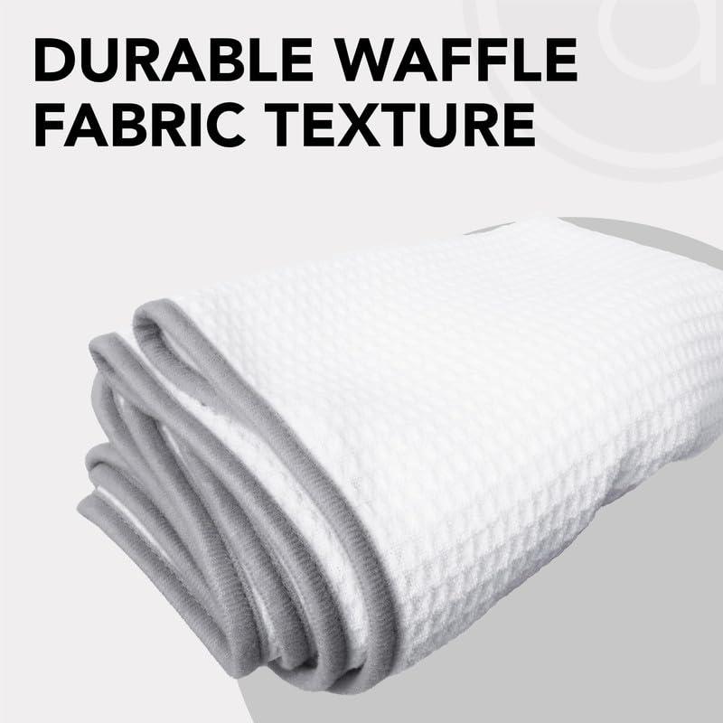 desired body desired body Gym Towels for Sweat 44\" x 16.5\" (2 Pack) - Absorbent Waffle Fabric Texture Yoga Towel for Gym, Sports, and Exercise - Odor-Free, and Lightweight - for Men and Women - White