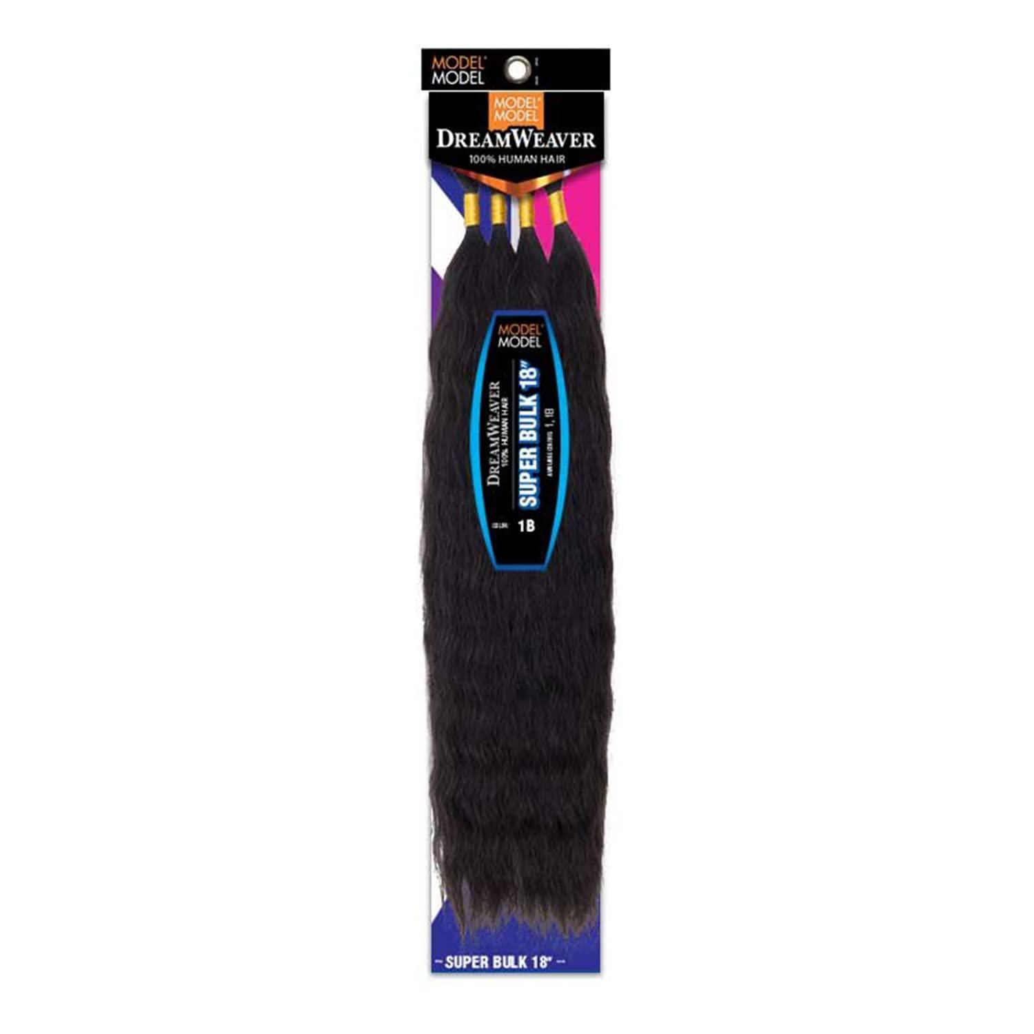 MODELMODEL ModelModel Human Hair Braids Dream Weaver Super Bulk 18" (pack of 3, 1B)