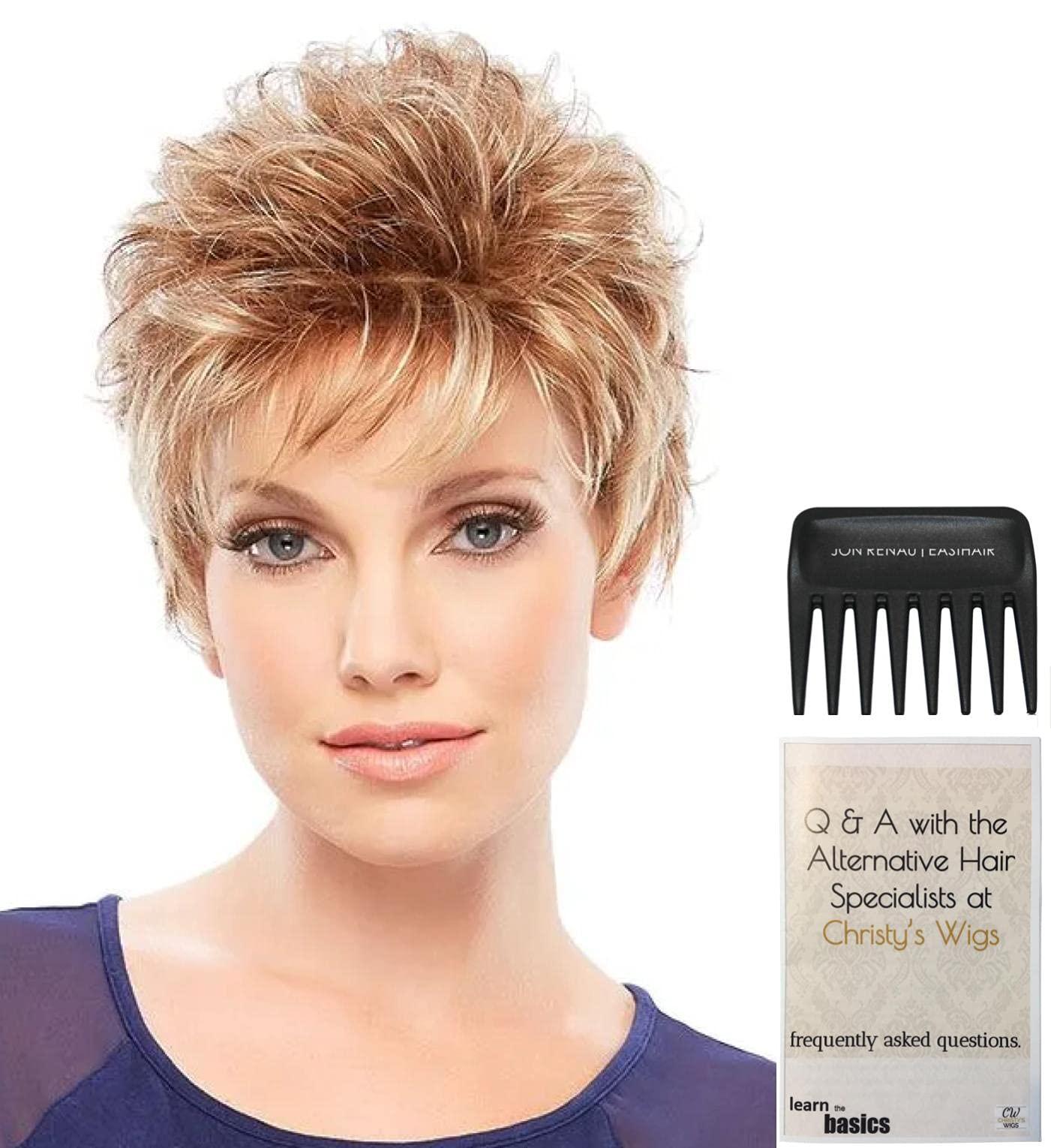 Jon Renau & Christy's Wigs Bundle - 3 items: Sheena Wig by Jon Renau, Christy's Wigs Q & A Booklet & Wide Tooth Comb - Color: 131T4S4