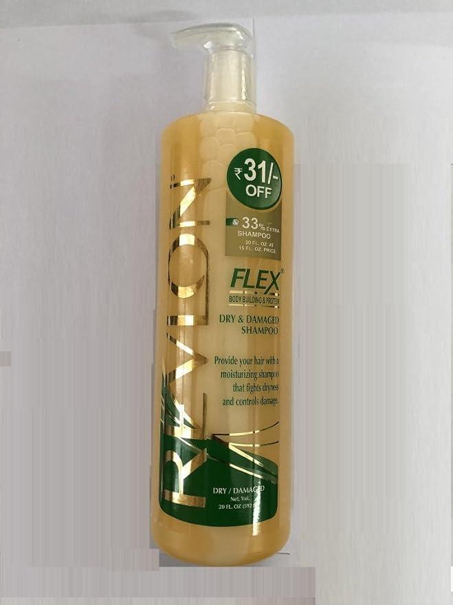 Revlon Flex Dry & Damaged Shampoo, 20 fl oz, Moisturizing Formula for Frizzy Hair