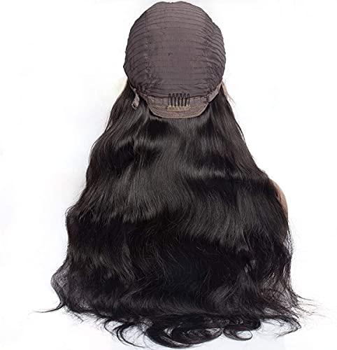 L/W 360 Lace Frontal Wig Cap with Baby Hair Body Wave Brazilian Virgin Hair 100% Unprocessed Human Hair Wigs for Black Women 150% Density (22inch)