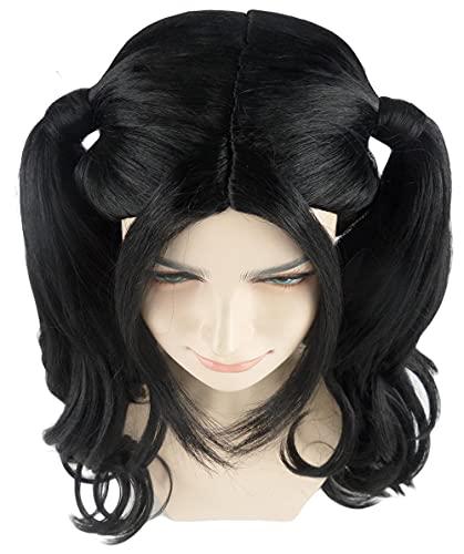 HalloweenPartyOnline Dolly Pigtail Ponytail Wig (Adult, Black)