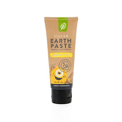 REDMOND Redmond Earthpaste with Silver - Natural Non-Fluoride Toothpaste, 4 Ounce Tube (Lemon Twist)