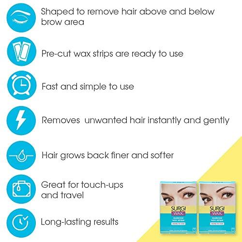 SURGI WAX Surgi-Wax Brow Shapers for Brows 28 Applications, (Pack of 1)
