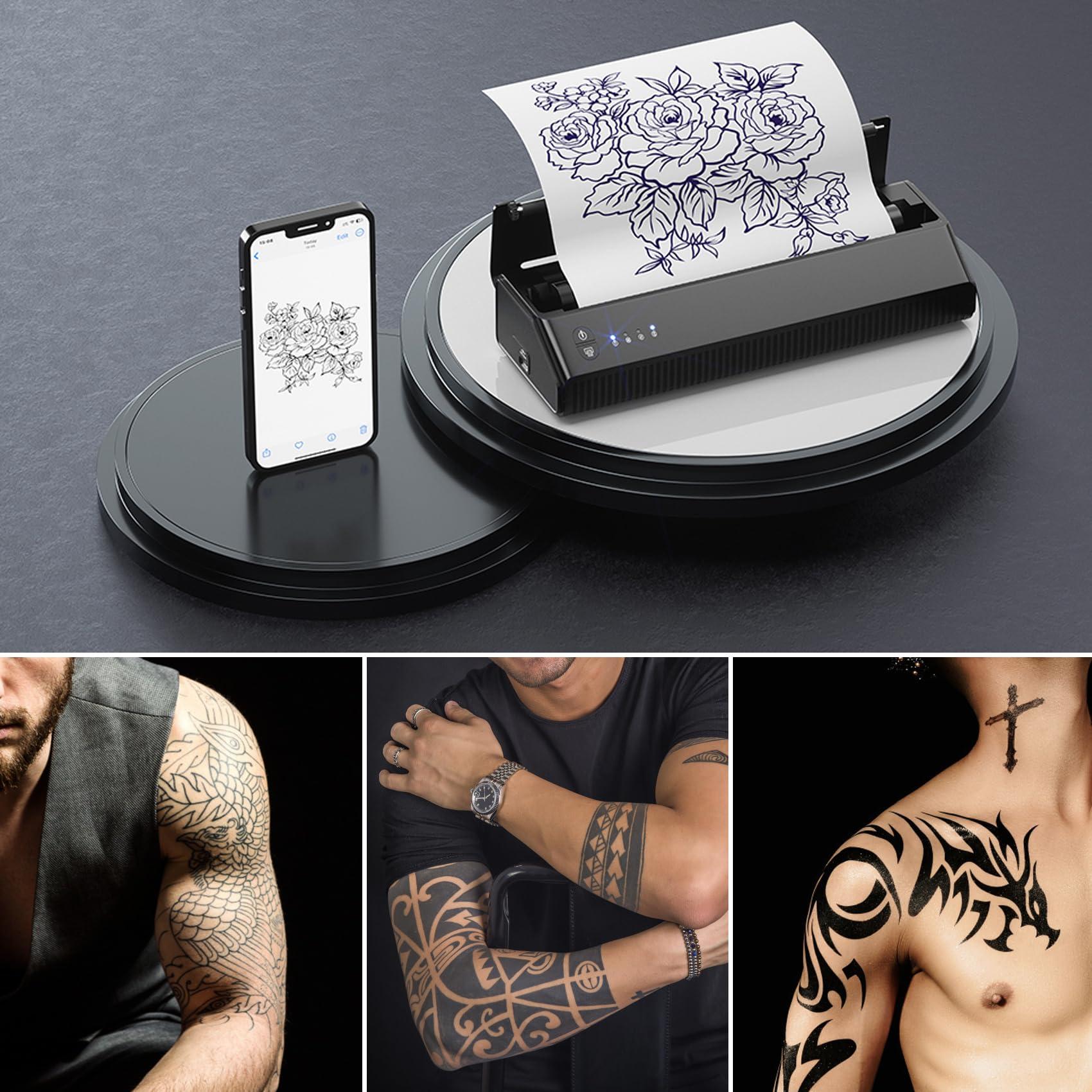 BIOMASER Tattoo Transfer Paper, 120 Sheets Tattoo Stencil Paper, Stencil Paper for Tattooing - A4 Size, 4 Layers Thermal Transfer Paper DIY Tattoo (120PCS)