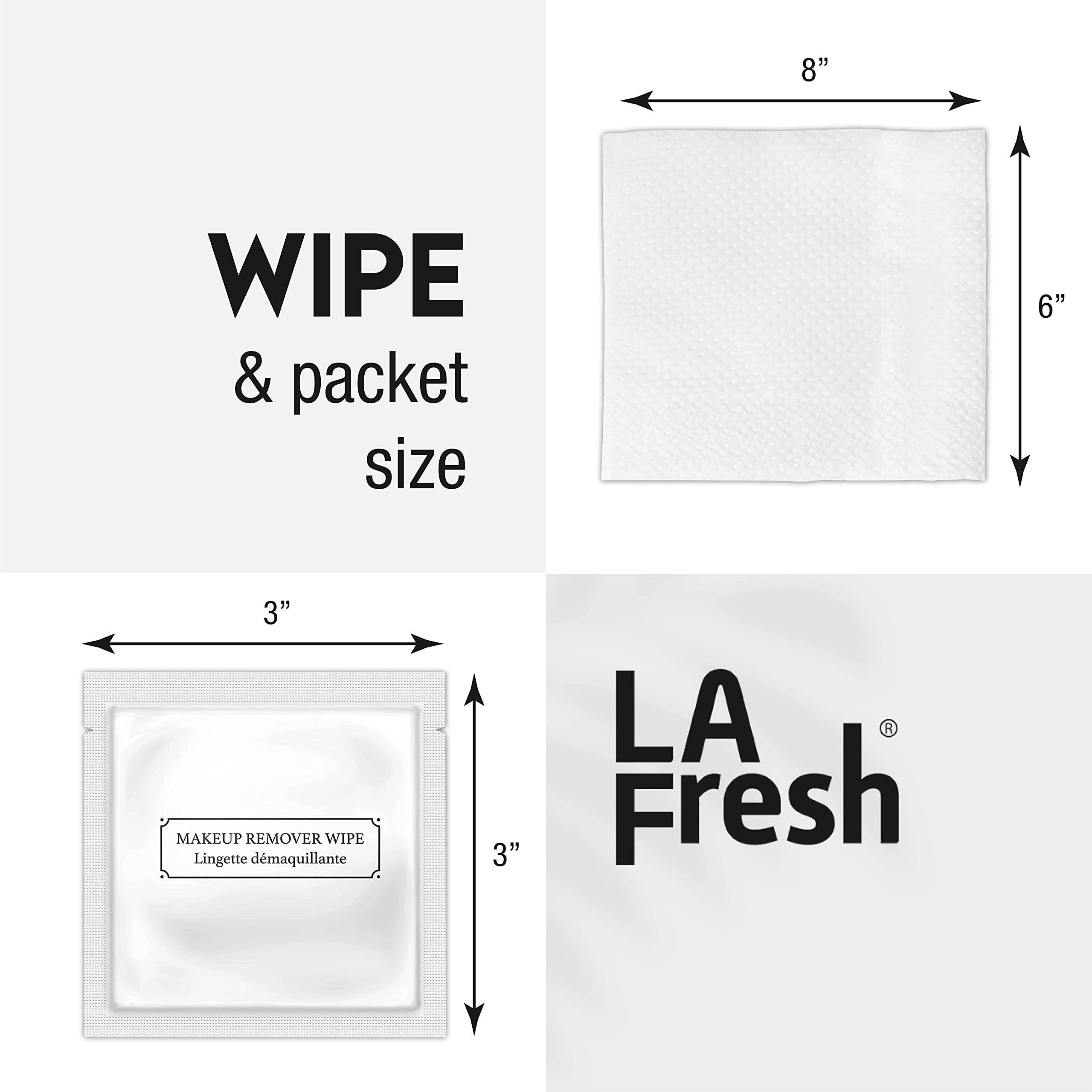 La Fresh La Fresh Hotel Premium Paraben-Free Makeup Remover Wipes - White, With Light Flora Scent 8x6" Wet Wipes - 500 Wipes, Skin Care Travel Essentials