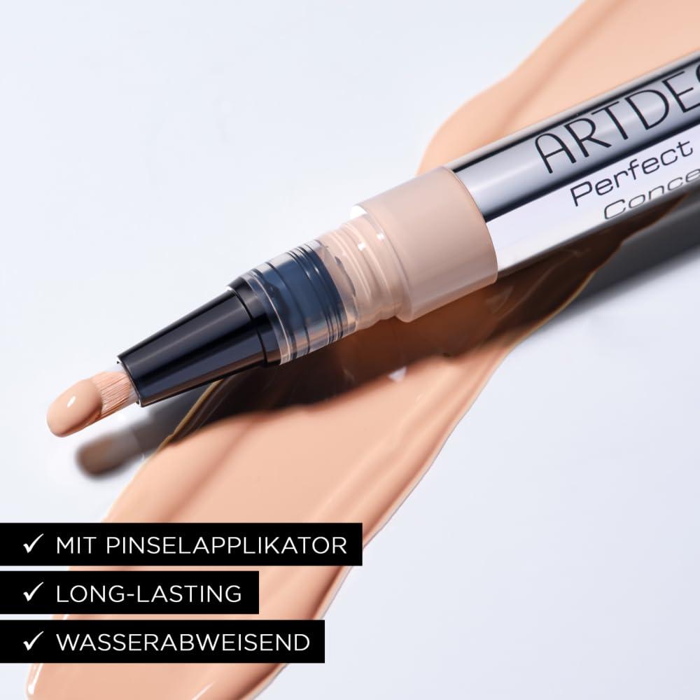 ARTDECO ARTDECO Perfect Teint Concealer - Light Peach N05 - Light-Reflecting Concealer with Brush Applicator - No Signs of Tiredness - Medium Coverage - Water-Resistant - Long Lasting - Makeup - 0.07 Fl Oz