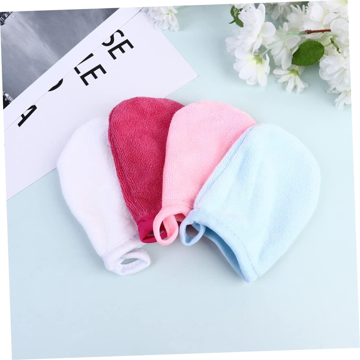 Healeved Healeved 3pcs Makeup Remover Gloves Facial Exfoliating Gloves Lint Wipes Makeup Wipes Scrub Gloves Exfoliating Nail Wipes for Gel Polish Face Wipes for Oily Skin Scrubber Skin Wipes Pink