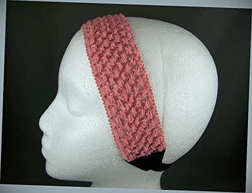 Wholesale Fashion HairClip Pink Crochet 2\" Wide Stretch Elastic Headband S Womens Rens Fashion hair Accessories for Women