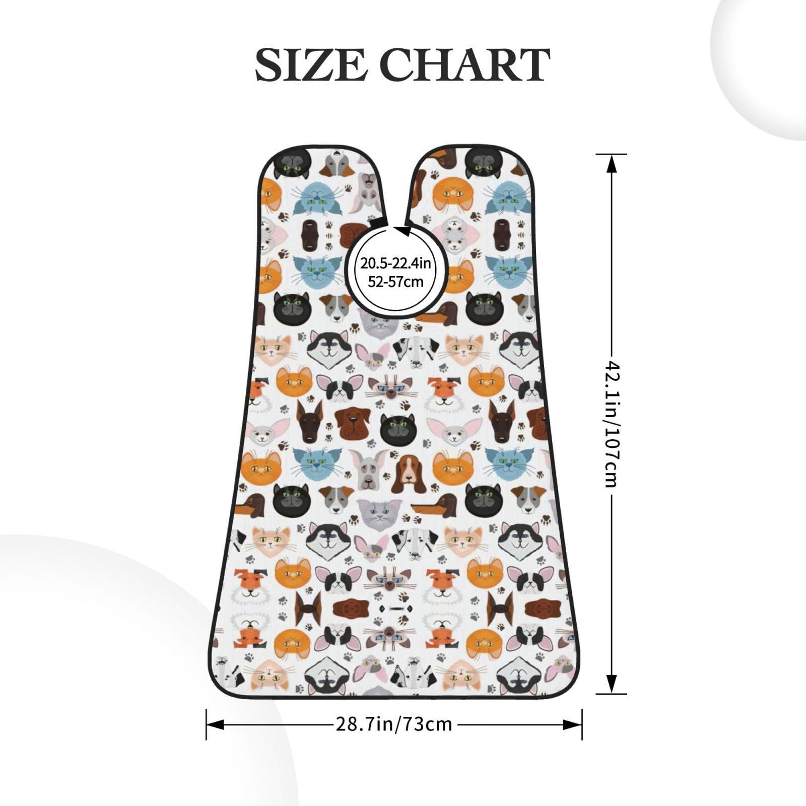 YQxwJL YQxwJL Cat And Dog Faces Bulldog Beagle Labrador Print Beard Bib Beard Apron Beard Hair Catcher For Men Shaving Waterproof Beard Cape