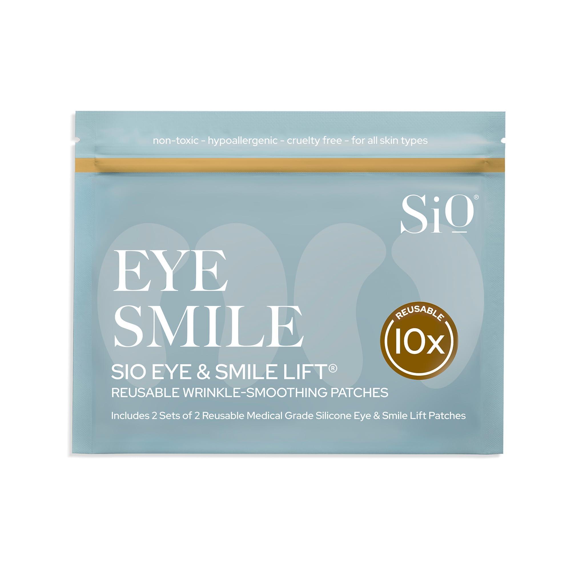 SiO SiO Beauty Eye and Smile Lift Anti-Wrinkle Patches 4 Week Supply - Overnight Under Eye Mask Pads For Dark Circles - Silicone Skin Treatment For Wrinkles