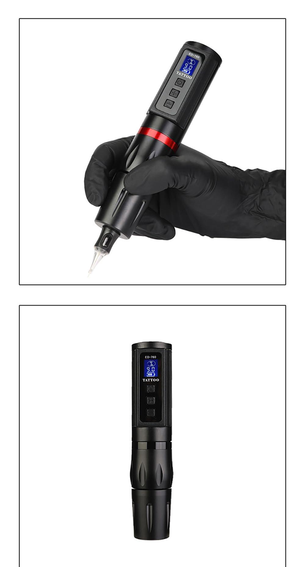 TTOOGO Wireless Tattoo Machine Wireless Power Tattoo Pen for Liner Shader All-In-One Tattoo And Embroidery Beauty Tool,Blue